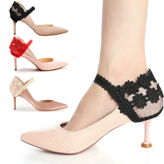 Elastic Shoe Laces High Heels Bundle Shoelace for Women Anti-skid Adjustable Elastic Band Heels Cover Fixed Shoeslace Shoe Decor