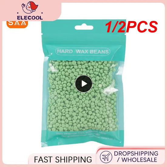 1/2PCS 100g Wax Beans No Strip Depilatory Hot Film Hard Wax Pellet Waxing Face Hair Bikini Removal Wax Beans Hair Removal Cream