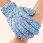  Exfoliating bath products including shower gloves and back scrub towel for deep cleansing and smooth skin.