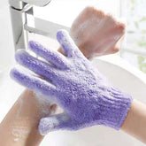  Exfoliating bath products including shower gloves and back scrub towel for deep cleansing and smooth skin.